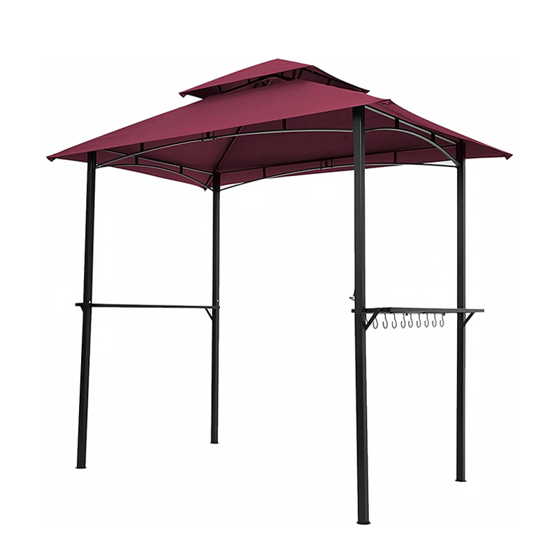 Gazebo de barbecue de terrasse avec auvent et abri de barbecue avec cadre en acier robuste