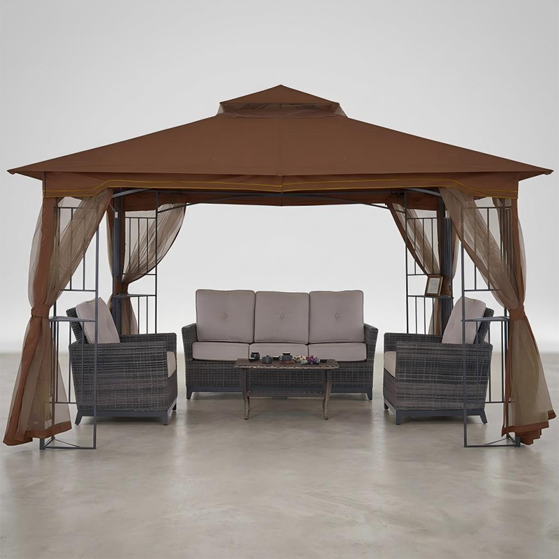 Gazebos extérieurs de jardin en polycarbonate de haute qualité pour barbecue Morden avec toit en aluminium de luxe et PC